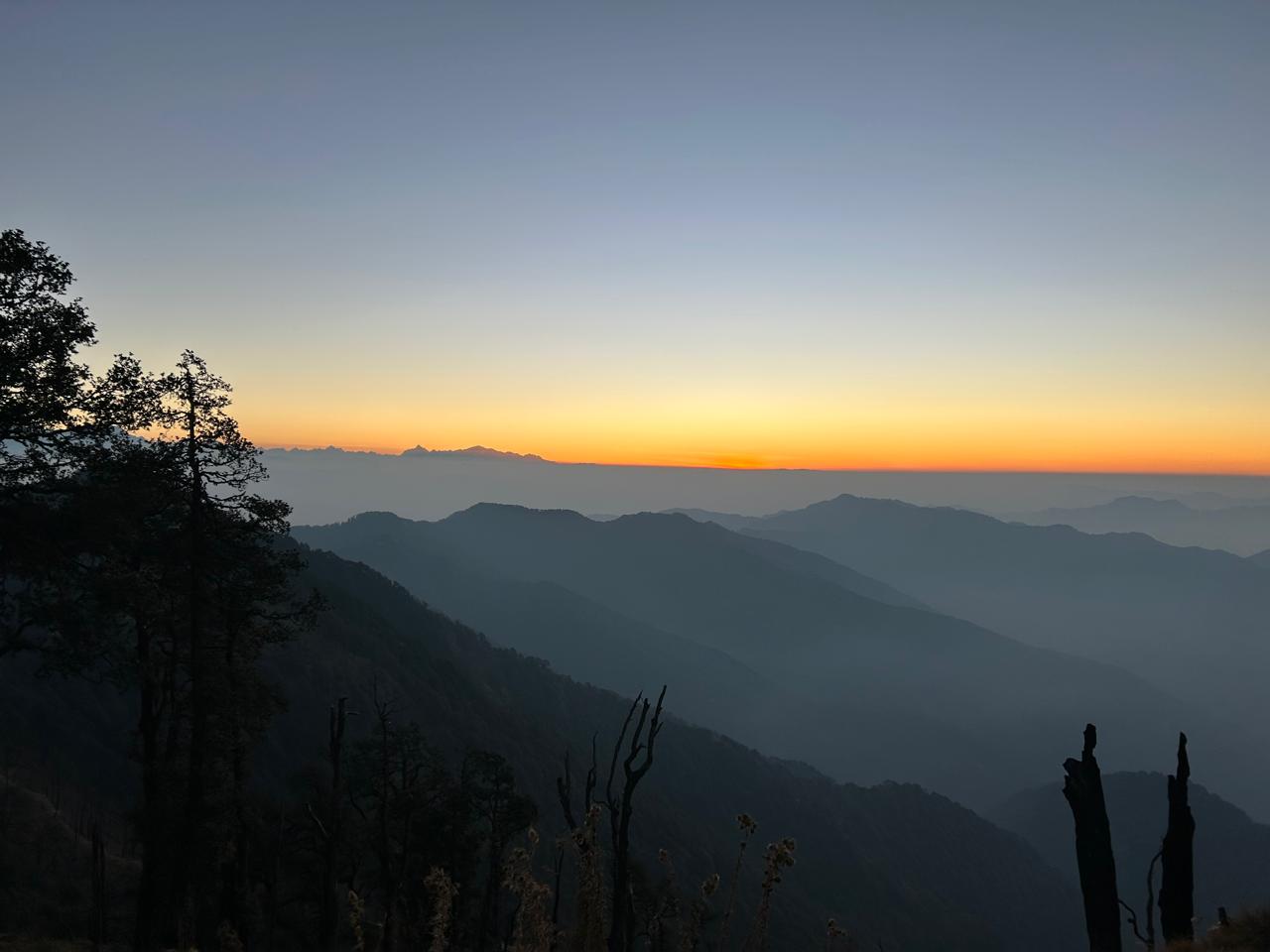 Sunrise from Nag Tibba summit